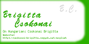 brigitta csokonai business card